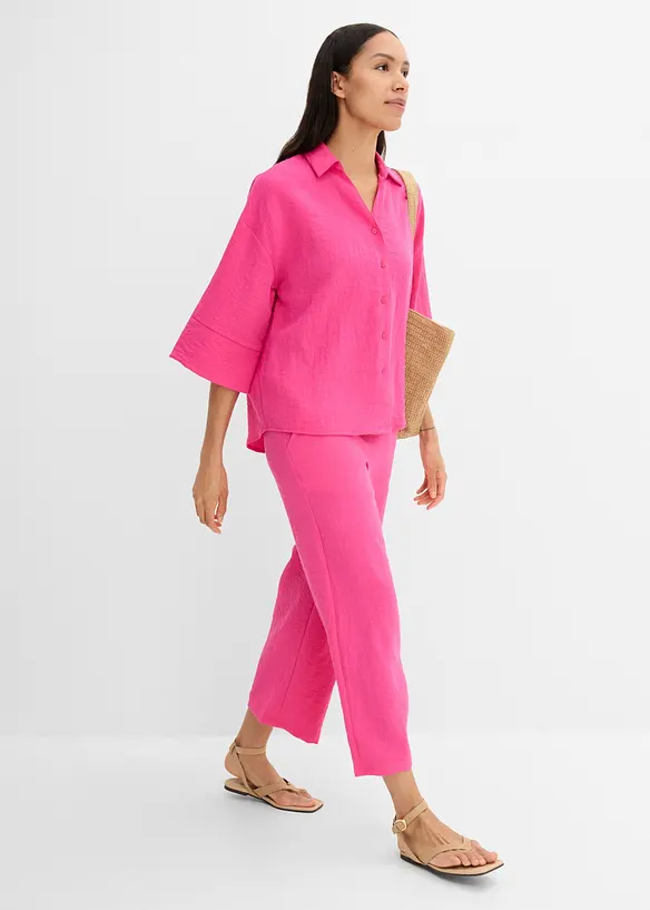 Oversize-Bluse aus Viskose-Mix, bonprix