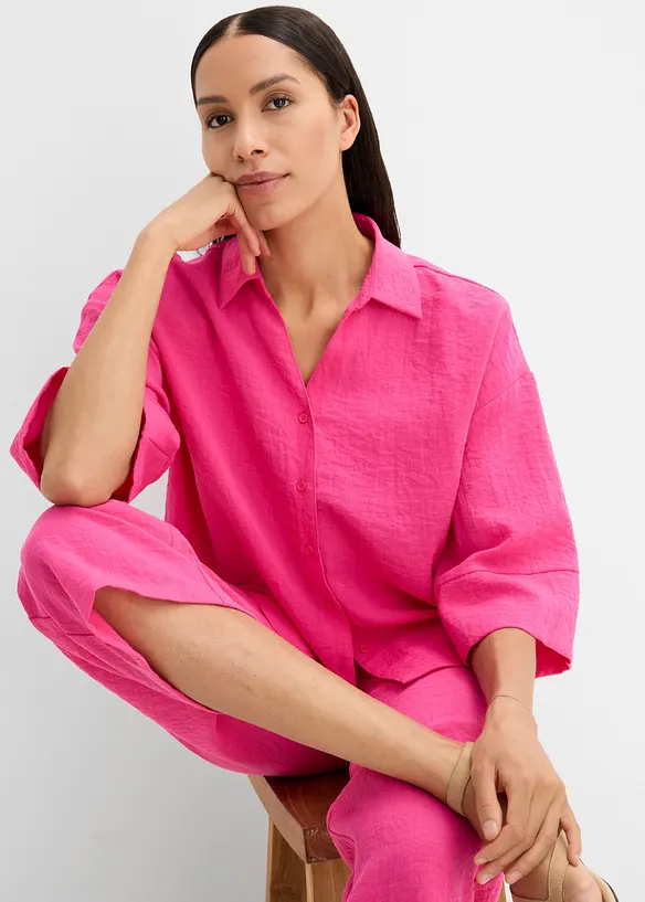 Oversize-Bluse aus Viskose-Mix, bonprix