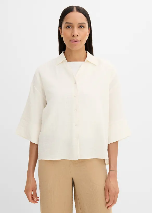 Oversize-Bluse aus Viskose-Mix, bonprix