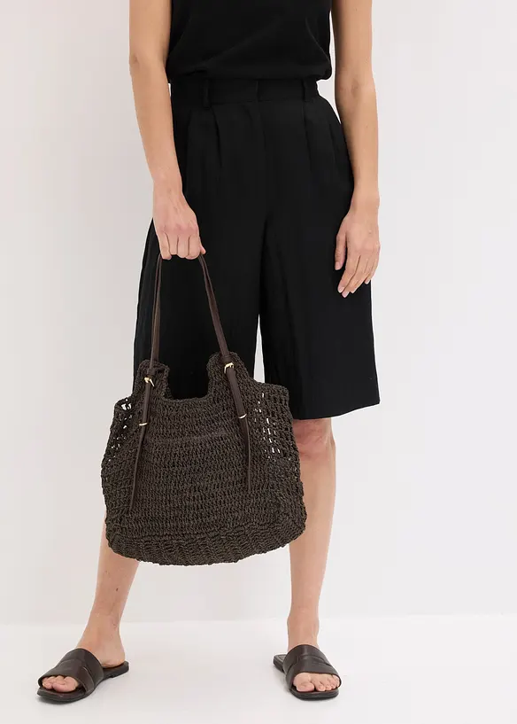 Strohshopper mit Schnallendetails, bonprix