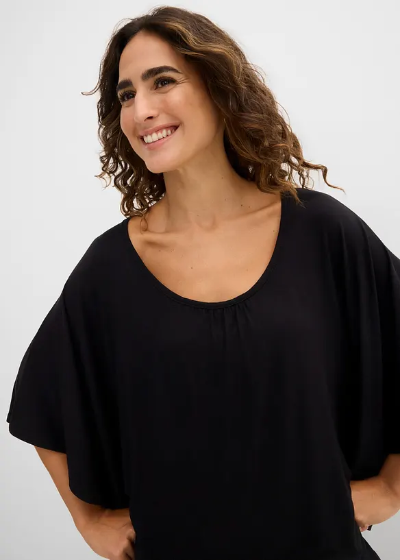 T-shirt en viscose &agrave; manches chauve-souris, bonprix