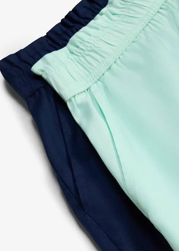Lot de 2 shorts en viscose &agrave; taille &eacute;lastiqu&eacute;e, bonprix