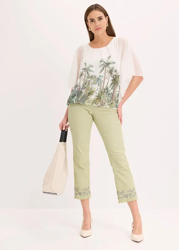 Blouse en mousseline avec top int&eacute;gr&eacute;, bonprix