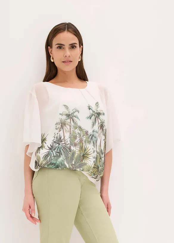 Blouse en mousseline avec top int&eacute;gr&eacute;, bonprix