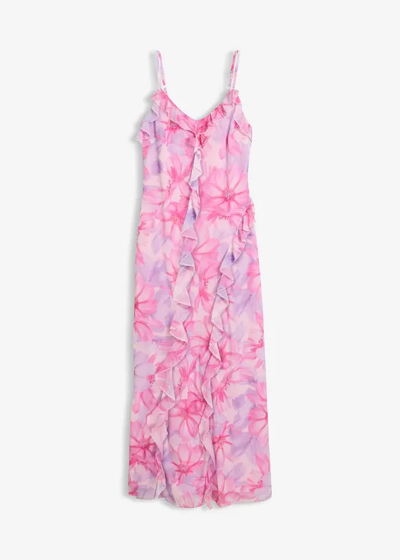 Robe &agrave; bretelles en mesh doux, bonprix