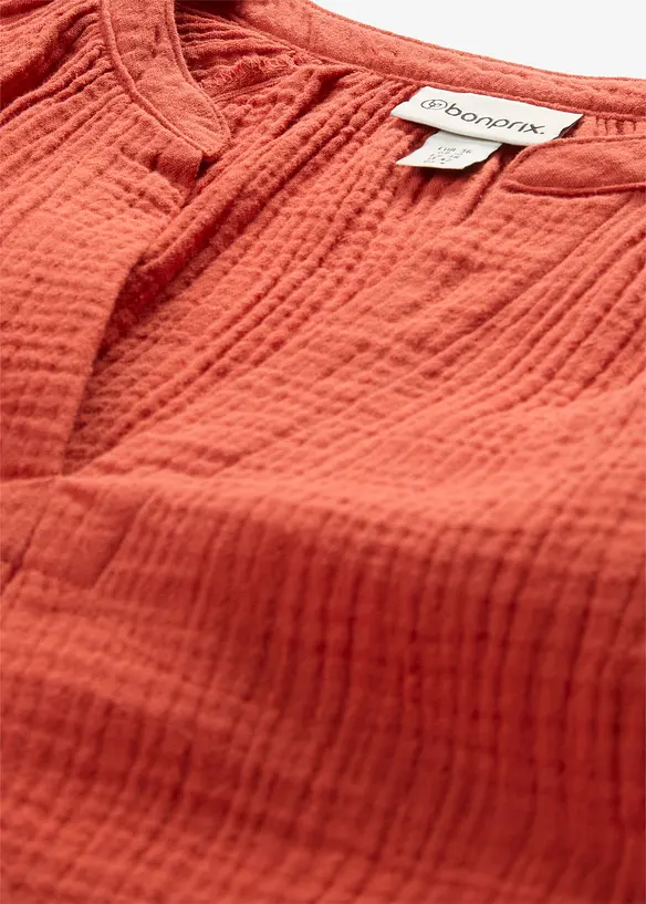 Blouse oversize en gaze de coton, bonprix
