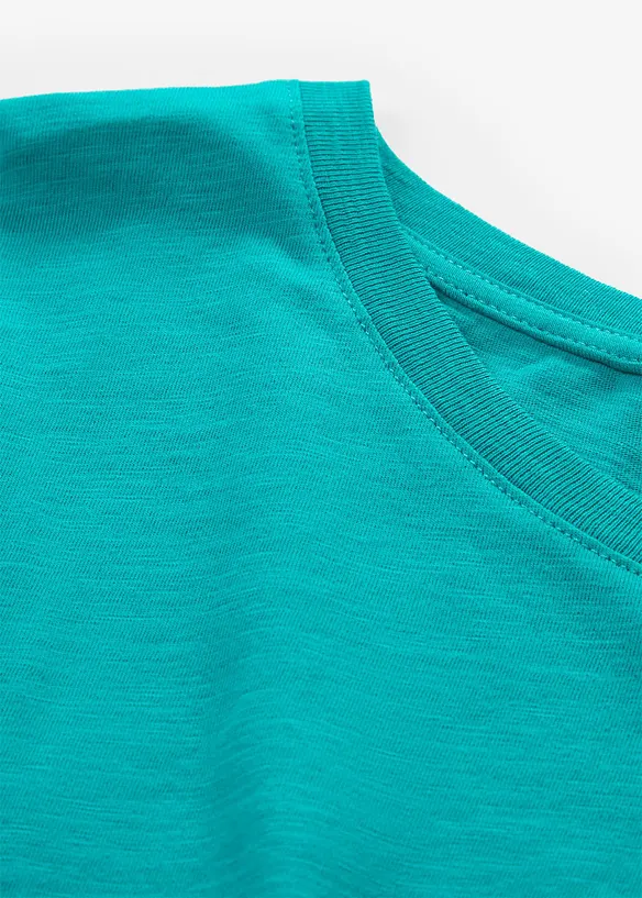 T-shirt long et boxy &agrave; manches courtes, bonprix
