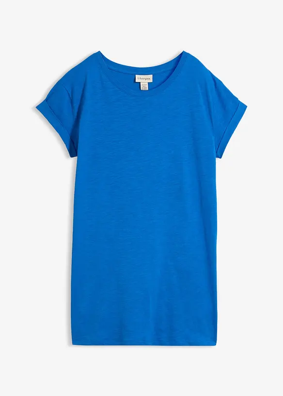 T-shirt long et boxy &agrave; manches courtes, bonprix