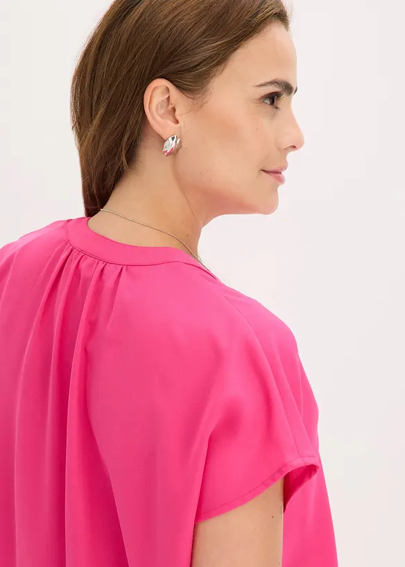 Chemisier manches courtes &agrave; boutonnage invisible, bonprix