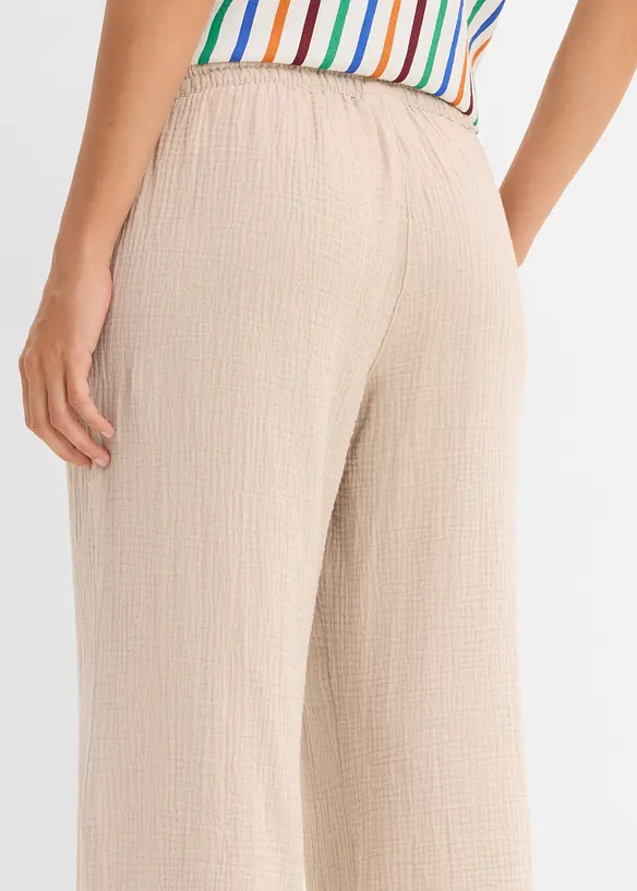 Palazzo-Hose aus luftigem Musselin, bonprix