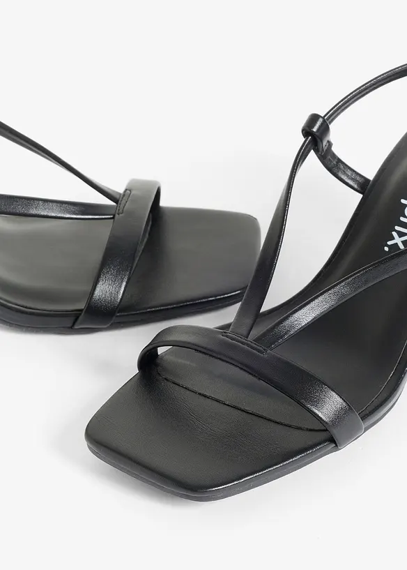 Sandales &agrave; talon et lani&egrave;res, bonprix