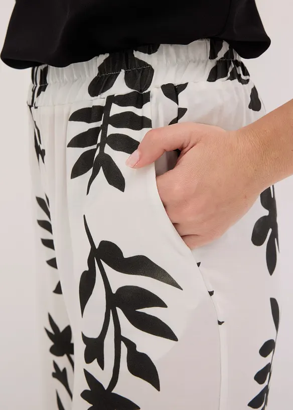 Pantalon imprim&eacute; en viscose fluide, bonprix