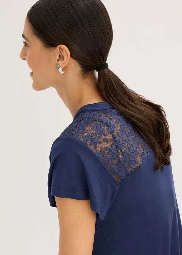Henleyshirt aus Viskose-Mix, bonprix