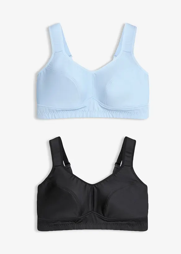 Sport-BH mit mittlerem Halt (2er Pack), bonprix