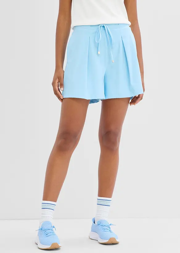 Short ultra l&eacute;ger &agrave; plis d&eacute;coratifs, s&eacute;chage rapide, bonprix