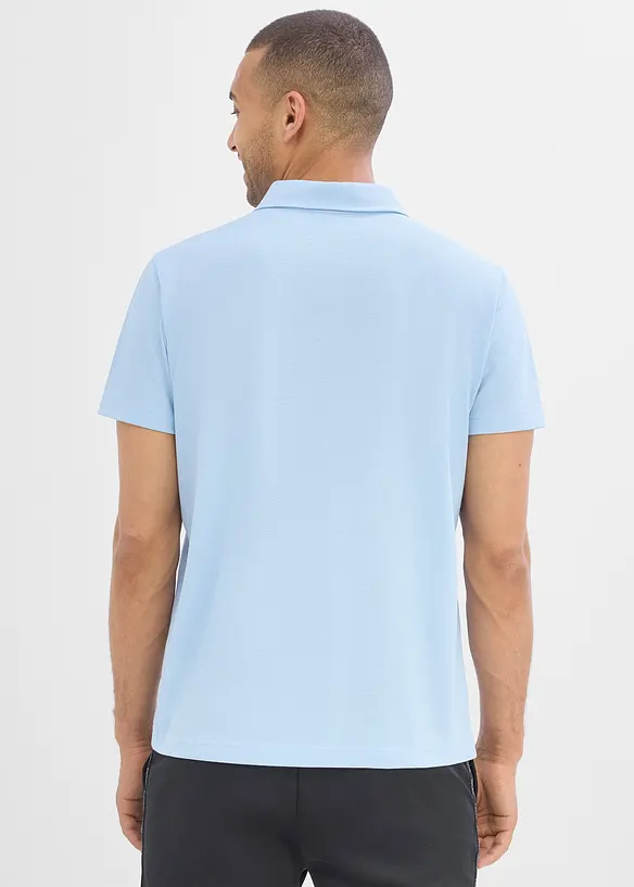 Polo de sport &agrave; col zipp&eacute; pour homme, s&eacute;chage rapide, bonprix