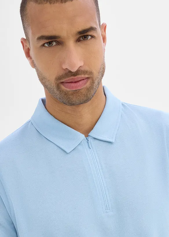 Polo de sport &agrave; col zipp&eacute; pour homme, s&eacute;chage rapide, bonprix