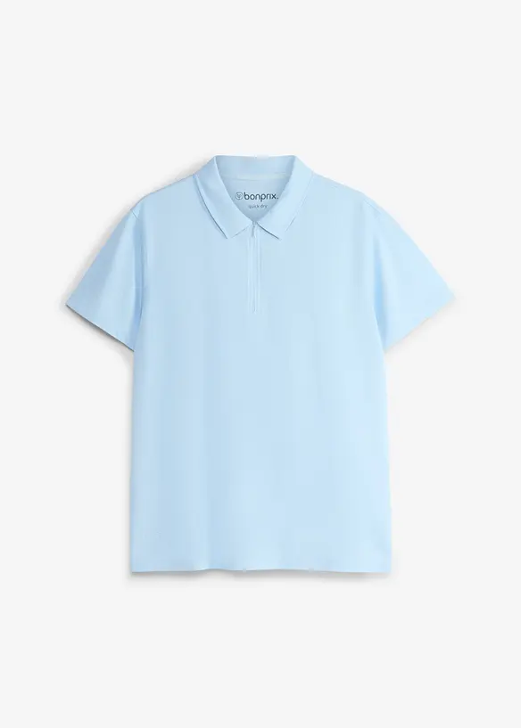 Polo de sport &agrave; col zipp&eacute; pour homme, s&eacute;chage rapide, bonprix