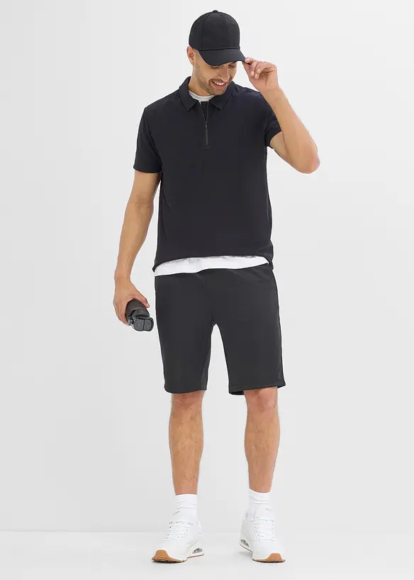 Polo de sport &agrave; col zipp&eacute; pour homme, s&eacute;chage rapide, bonprix