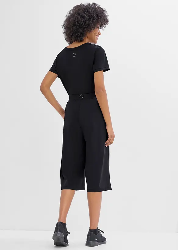 Ultraleichte Sport-Culottes mit Zierfalten, schnelltrocknend, bonprix