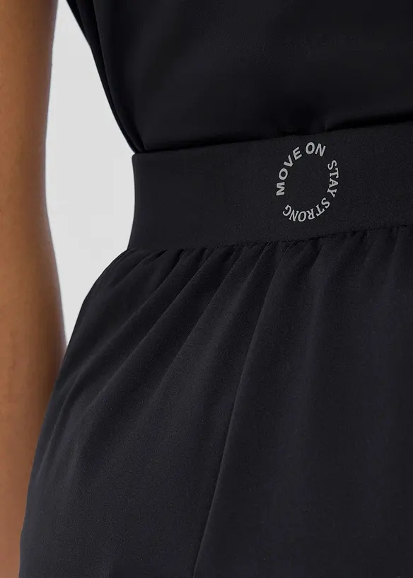 Ultraleichte Sport-Culottes mit Zierfalten, schnelltrocknend, bonprix