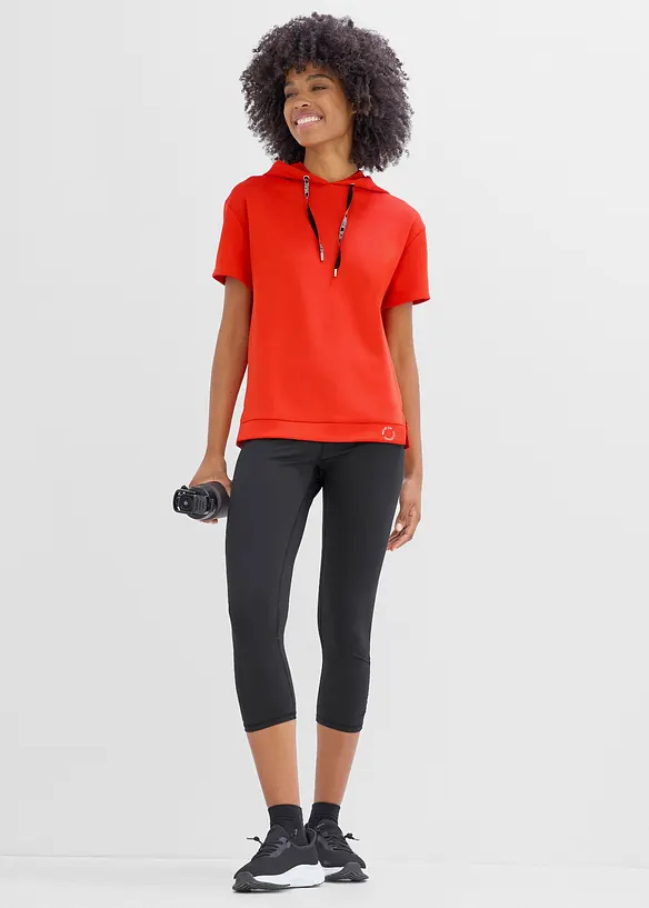 Sport-Shirt mit Kapuze, schnelltrocknend, bonprix