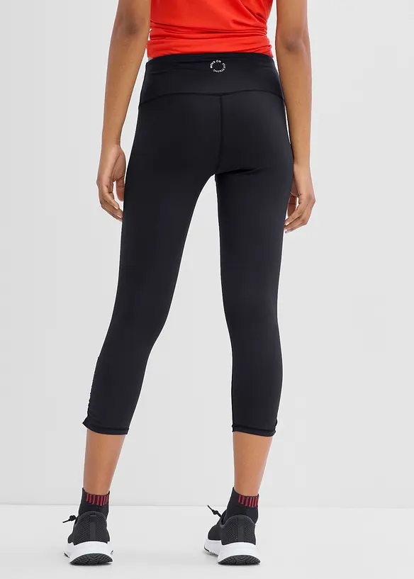 Legging de sport corsaire ultra l&eacute;ger, &agrave; fronces, s&eacute;chage rapide, bonprix