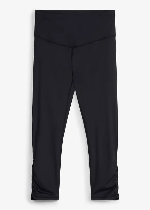 Legging de sport corsaire ultra l&eacute;ger, &agrave; fronces, s&eacute;chage rapide, bonprix