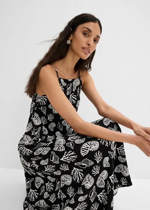 Midikleid in All-Over-Print aus Viskose-Mix, bonprix