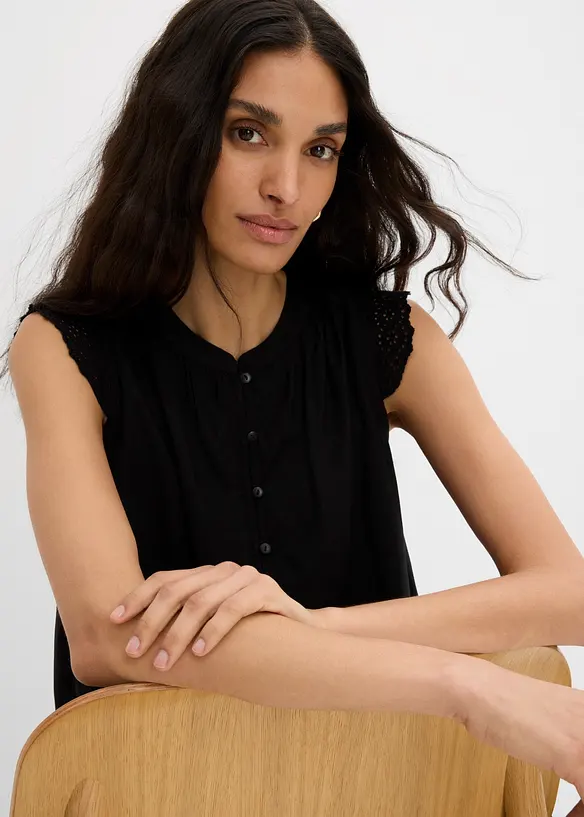 Blouse sans manches en viscose, bonprix
