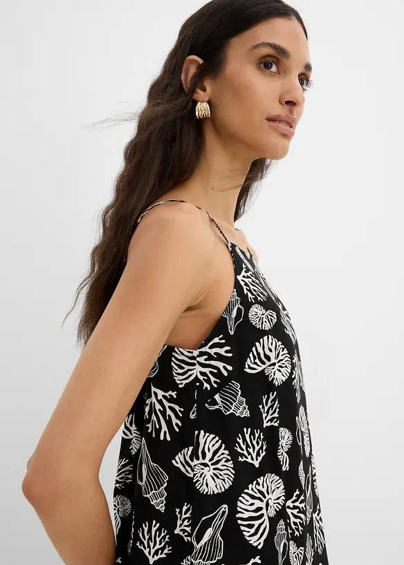 Midikleid in All-Over-Print aus Viskose-Mix, bonprix