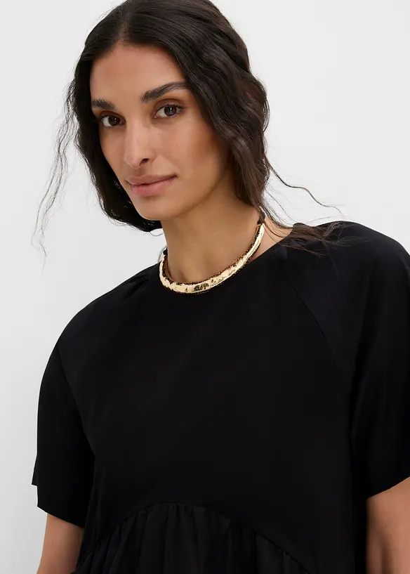 Midikleid mit Warenmix aus reiner Baumwolle, bonprix