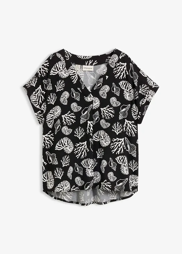 Blouse fluide &agrave; manches courtes, bonprix