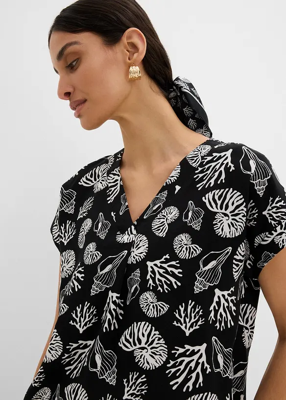Blouse fluide &agrave; manches courtes, bonprix