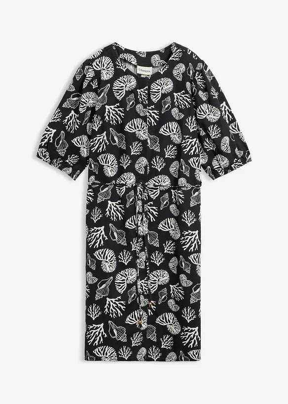 Blusenkleid mit Leinenanteil, bonprix