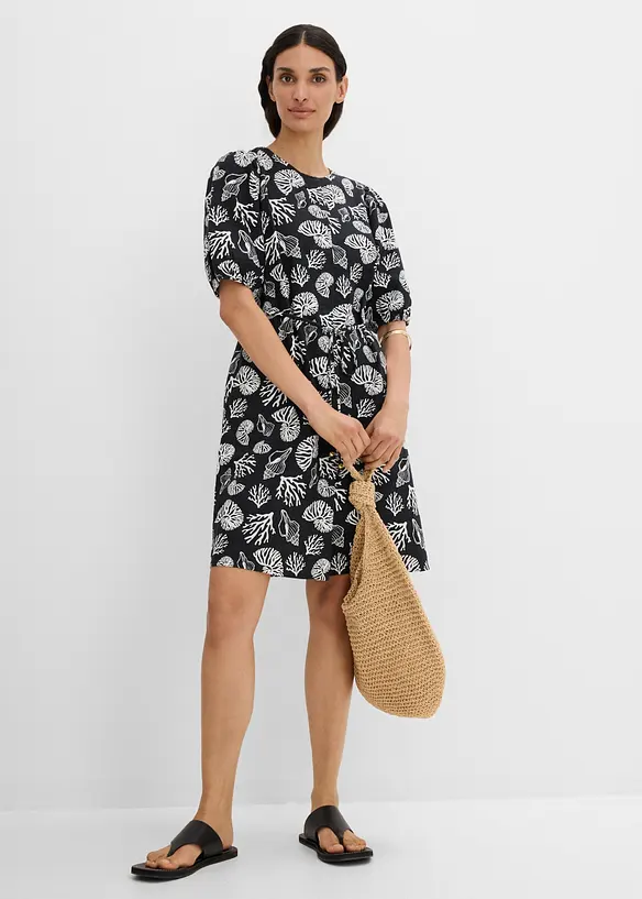 Blusenkleid mit Leinenanteil, bonprix