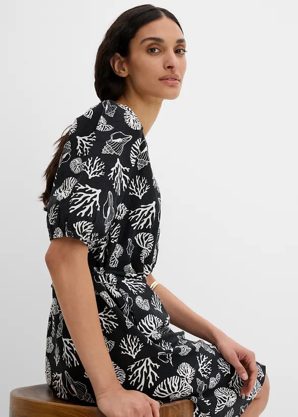 Blusenkleid mit Leinenanteil, bonprix