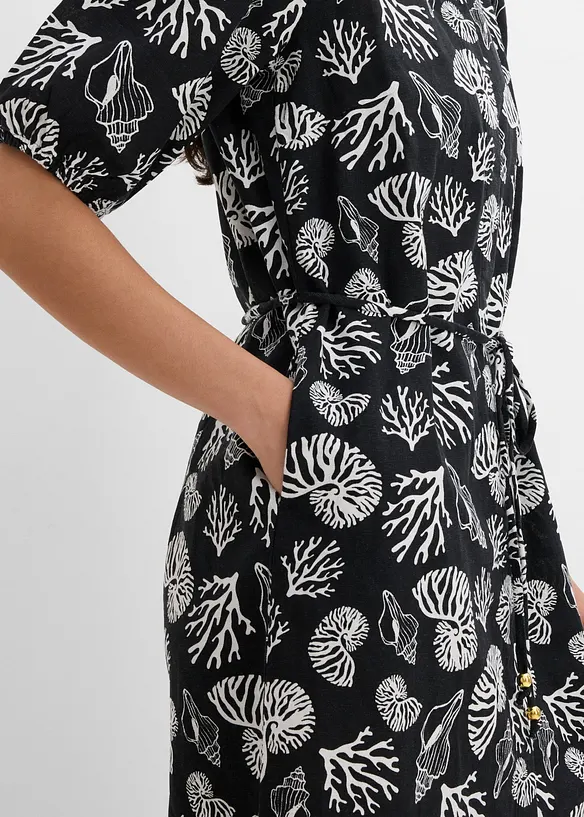 Blusenkleid mit Leinenanteil, bonprix