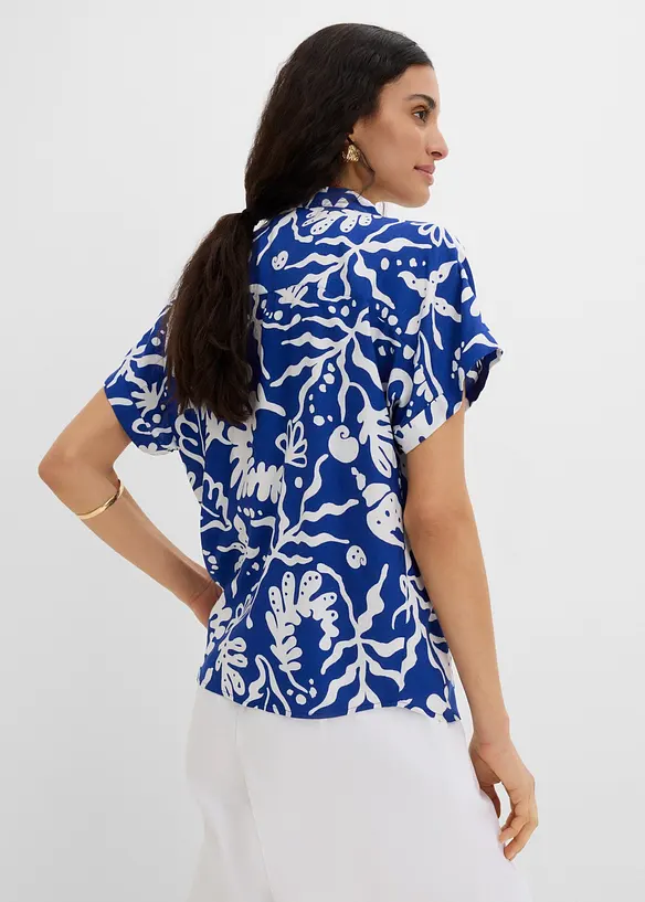Hemdbluse aus flie&szlig;ender Viskose, bonprix