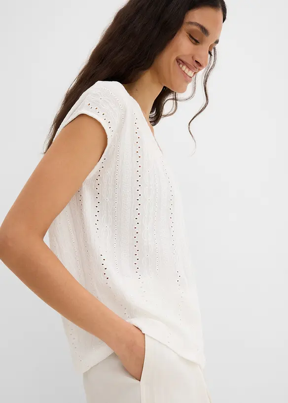T-shirt ajour&eacute;, bonprix
