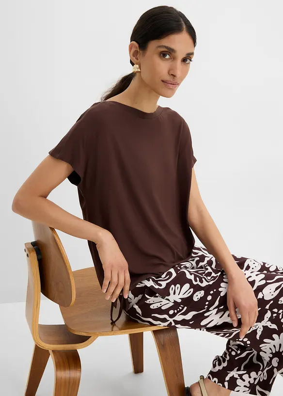 T-Shirt mit flie&szlig;ender Viskose, bonprix