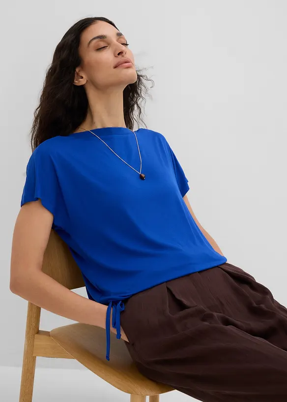 T-Shirt mit flie&szlig;ender Viskose, bonprix