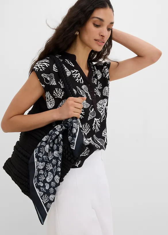 Blusentop aus softer Viskose, bonprix