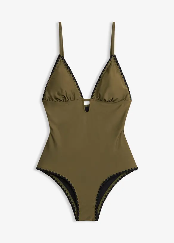Maillot 1 pi&egrave;ce &agrave; broderie, bonprix