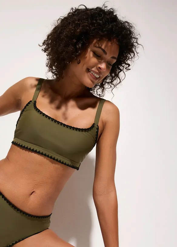 Bustier-Bikinioberteil mit Stickerei, bonprix