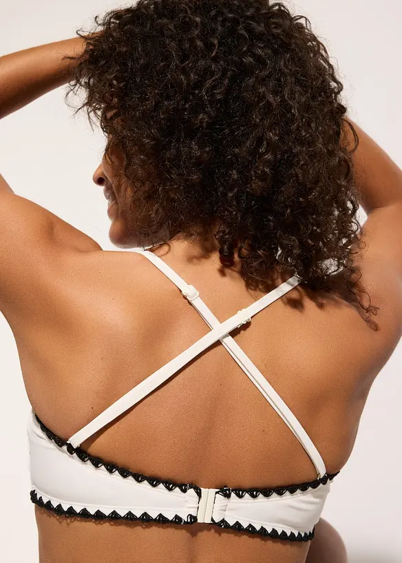 Bandeau-Bikinioberteil mit Stickerei, bonprix