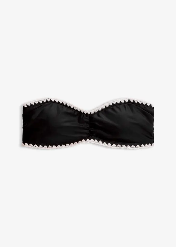 Bandeau-Bikinioberteil mit Stickerei, bonprix