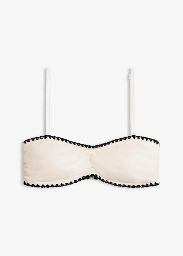 Bandeau-Bikinioberteil mit Stickerei, bonprix