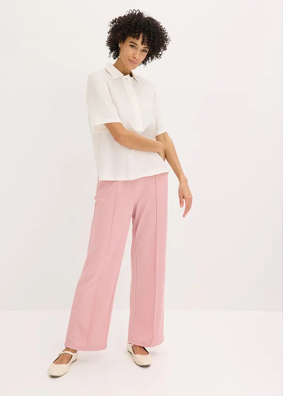 Pantalon &eacute;lastiqu&eacute; en interlock &eacute;pais, bonprix