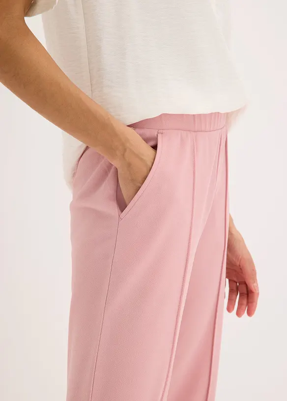 Pantalon &eacute;lastiqu&eacute; en interlock &eacute;pais, bonprix